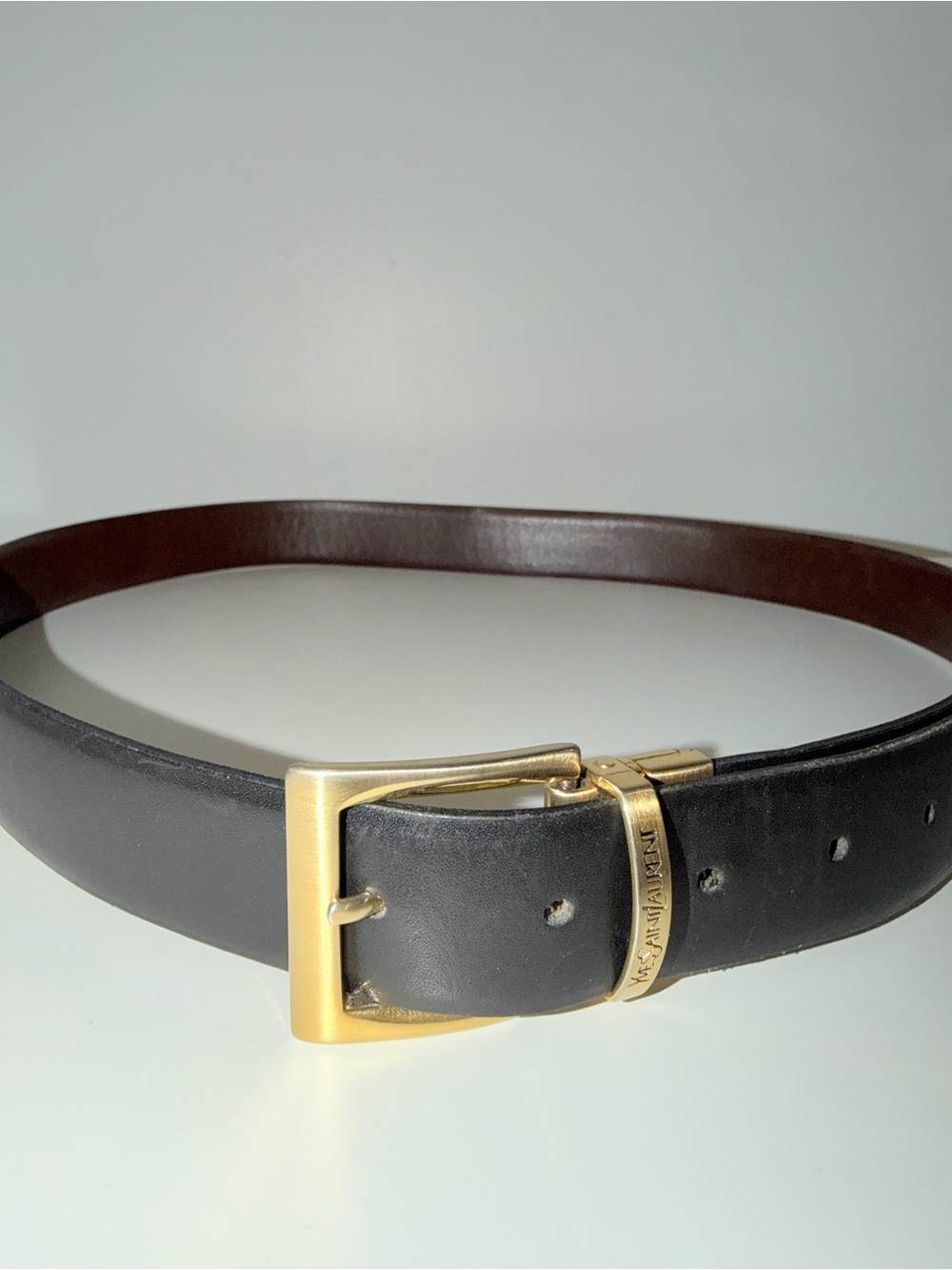 Vintage Yves Saint Laurent Men’s Reversible Belt, Sz 38